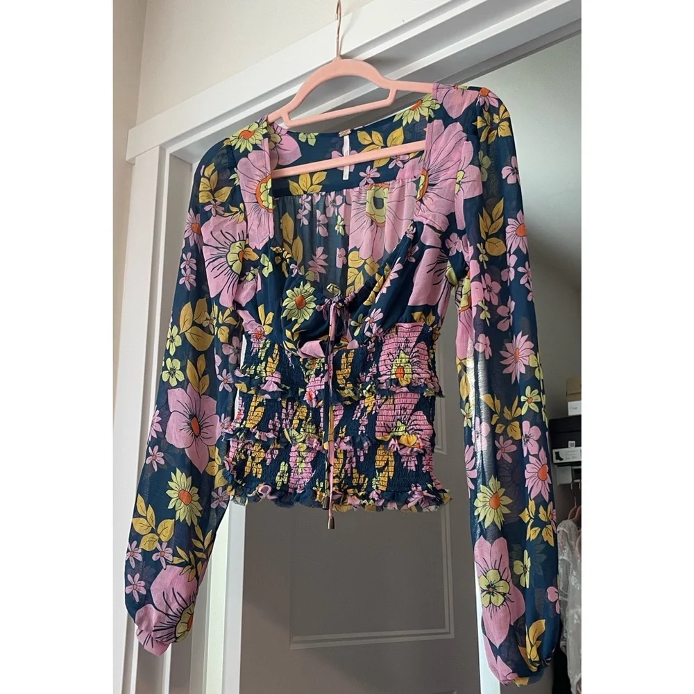 Free People Printed Lolita Top NWT SZ S and M - Picture 4 of 11